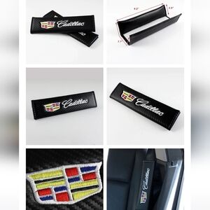 COPY - 2 new carbon fiber Cadillac seat belt pads